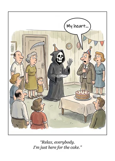 Just Here for the Cake birthday card